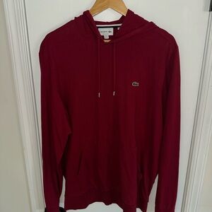 Lacoste Men's Burgundy Hoodie